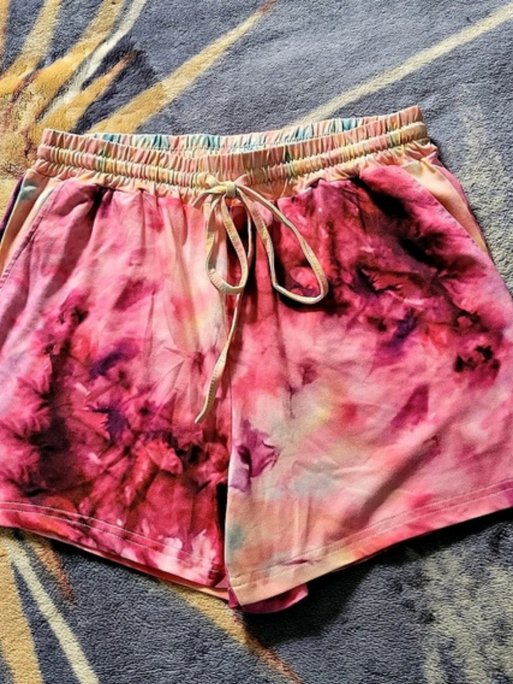 NWOT Pink Tie-Dye Athletic Shorts.